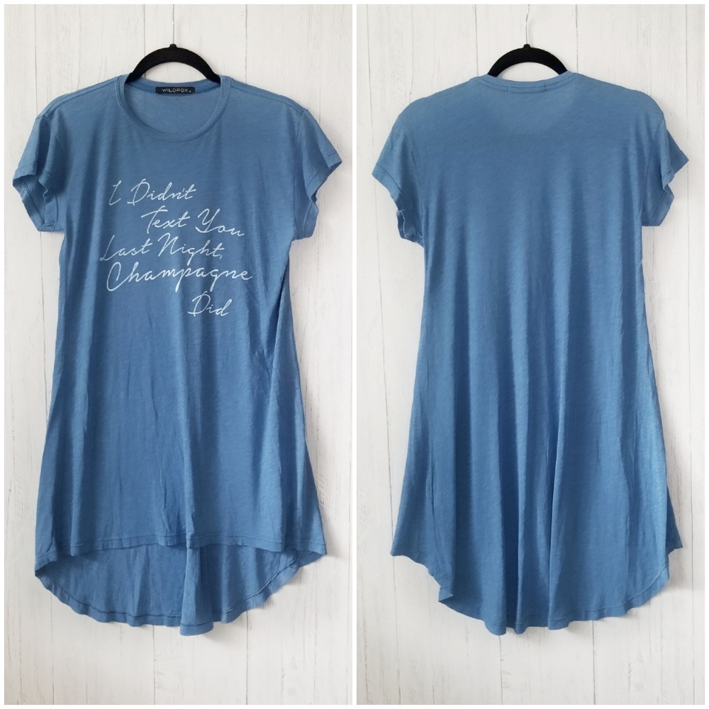 NWOT Wildfox Drunk Text Sleep Shirt Size Medium